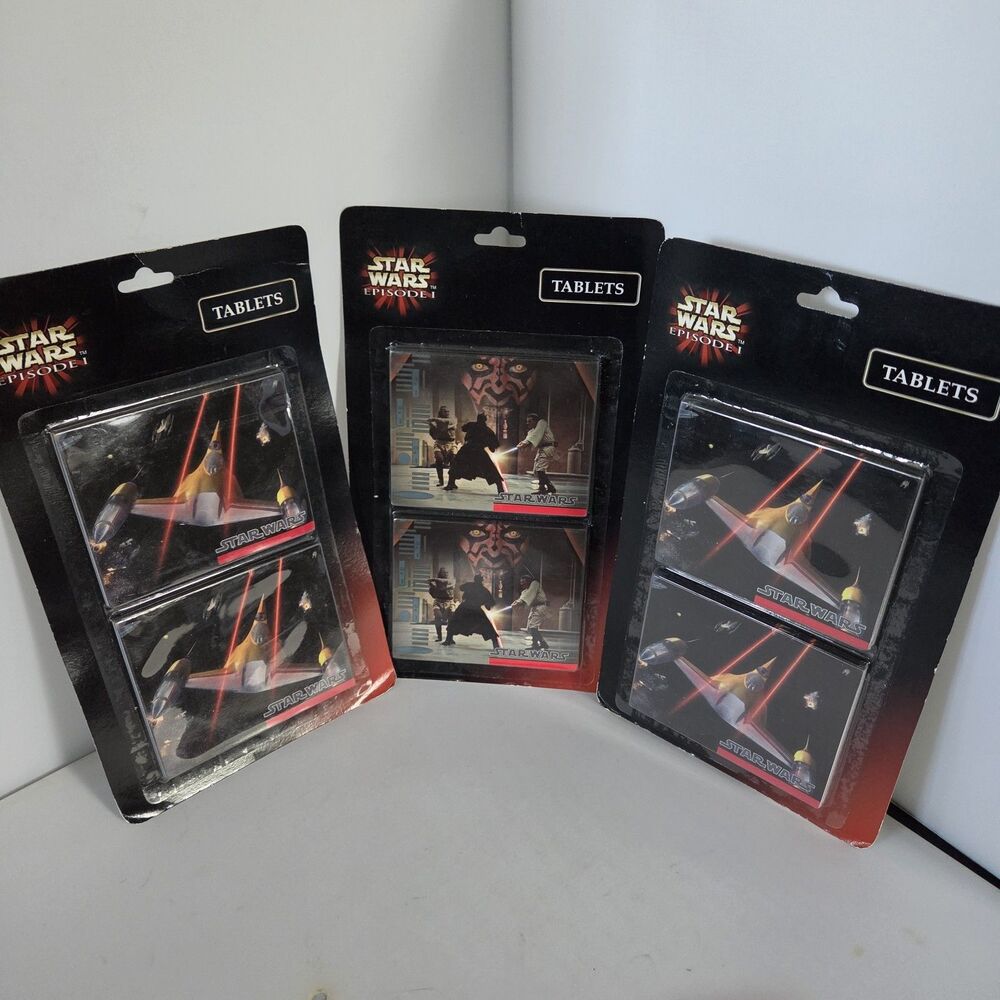 STAR WARS Episode 1 The Phantom Menace tablets, Notebooks set of 3